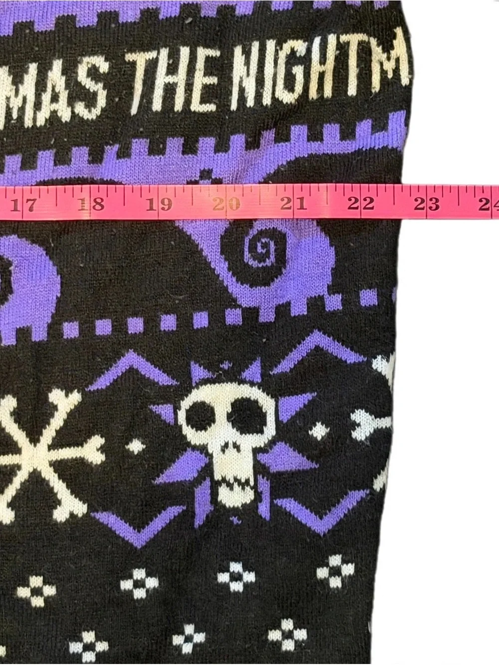 Disney Nightmare Before Christmas Jack Skellington Purple Knit Sweater XL